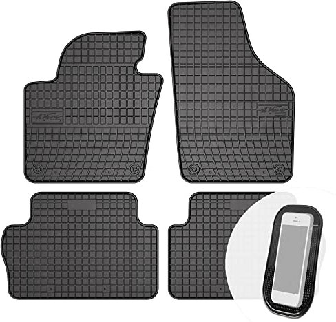 moto-MOLTICO Gummimatten Auto, 4-teiliges Set, Allwetter Gummi Fußmatten, Antirutsch & Wasserfest Autoteppiche - passend für VW Sharan 2 Seat Alhambra 2 ab 2010