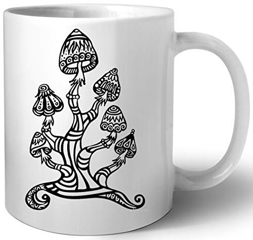 La Magie Champignons, Les Plantes De Le Dieux, Psychédélique, Transe Goa Psy Céramique Tasse Mug