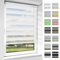 OUBO Doppelrollo Klemmfix ohne Bohren Duo Rollos für Fenster & Türen (Weiß, 75cm x 140cm), Klemmrollo Seitenzugrollo Sicht und Sonnenschutz, Lichtdurchlässig und Verdunkelnd.