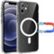 Hikissny Magnetische Silikonhülle Hülle Kompatibel mit iPhone 11 Pro Max Magsafe Ladegerät Silikon Handyhülle, Dünn PC Zurück TPU Anti Gelb Stoßfest Crystal Clear Case für iPhone 11 Pro Max