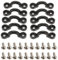 Apofly 10PCS Kayak Pont Corde Boucle Rigging Kit Boucles d'accessoires Arrimage Noir Pad Eye avec 20 vis en Acier Inoxydable