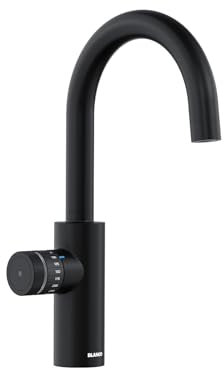BLANCO drink.hot EVOL Mono schwarz matt | Heißwassersystem | Veredeltes kochend heißes Wasser | Click & Touch Mengeneinstellung | Separater isolierter Auslauf | Armatur
