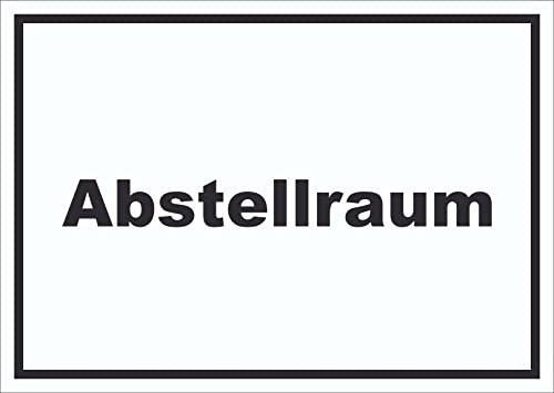 HB-Druck Abstellraum Schild mit Text Lager waagerecht A0 Rückseite selbstklebend
