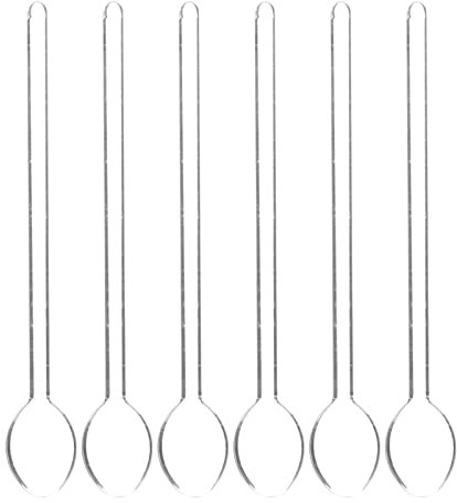 DOITOOL Shaker Glas 6- Pcs Klares Glas Rührer L?ffel Langlebiger Kaffee- Rührer Tee L?ffel Glas Rühre L?ffelstange für Teezuckerbar Party Kleine Löffel