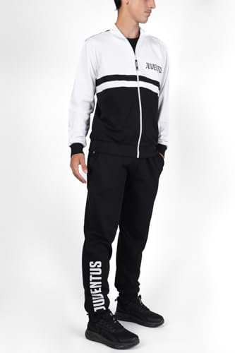 Juventus, Tuta da Casa, Tuta Homewear in Cotone Garzato, Per Bambini e Ragazzi, Con Logo della Juventus Lato Cuore, Bianco, 6 anni