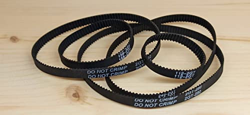 DMW Industrietechnik 2GT GT2 Zahnriemen 6mm geschlossen für 3D Drucker RepRap CNC Riemen 100mm bis 1524mm Gummi Rubber Timing Belt Ring Closed Printer Machine (110mm 55-Zähne)
