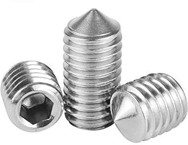 Set di 25 viti a brugola M6 × 25 mm in acciaio inox 304, vite a punta punta, vite metrica superiore, vite di arresto