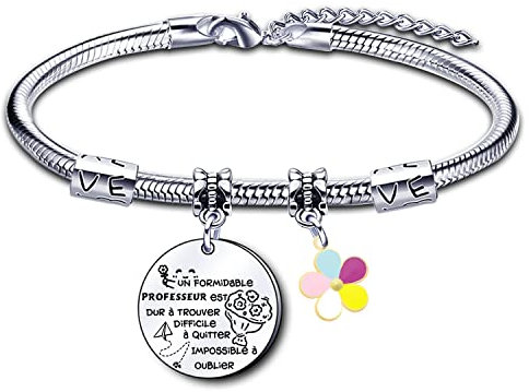 YUANSI Cadeau Maitresse Bracelet Maîtresse Cadeau Maitresse d'école Cadeau Bracelet Femme Cadeau de fin d'année Scolaire Cadeau Maîtresse école (5)