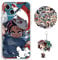 Staremeplz Compatible with iPhone 12 Mini Case Demon -Slayer Tanjirou Anime Design [With Keychain and 50pcs Stickers] Cartoon Transparent Soft Silicona Case for iPhone 12 Mini