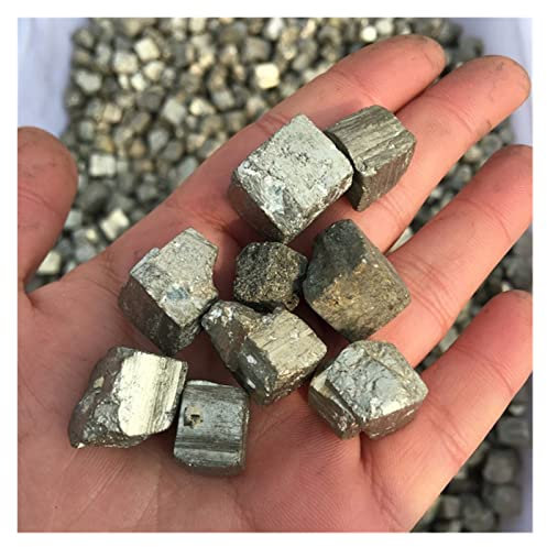 ESYEM Natürlicher Kristall, rau, 1500 g, Großhandel, polierte Kristallwürfel, natürliche Quarz-Pyrit-Trommelsteine ​​für die Dekoration, Heimdekoration Steinsammlung