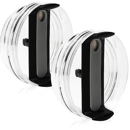 2 Stück Trinkglasdeckel für Stanley-Becher, 1,2 l, Ersatzdeckel, auslaufsicher, spritzwassergeschützt, passend für Stanley-Becher-Zubehör und weitere Kaffeebecher, schwarz