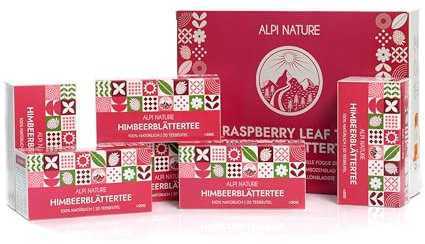 Thé de Feuilles de Framboisier par Alpi Nature, 120 Sachets de Thé, 120g Pack de 6 x 20 Sachets de 1g