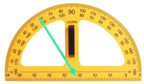 Goniometro grande per insegnanti, goniometro da 50 cm, goniometro 2 in 1 e bussola, design digitale, bussola per insegnamento matematico, per ingegneri e insegnanti