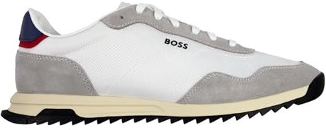 BOSS Herren Freizeitschuh Schnürschuh Turnschuh Halbschuh Sneaker Zayn Lowp sdtx, Farbe:Weiß, Schuhgröße:EUR 46, Artikel:-184 Open White