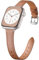 CeMiKa Bracelet Cuir Etroit Compatible avec Bracelet Apple Watch 38mm 40mm 41mm, Bracelet Cuir Fin Véritable pour Apple Watch SE/iWatch Series 10 9 8 7 6 5 4 3, Femmes Hommes, Marron