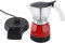 Cafetera Italiana Eléctrica, 150ml 3 Tazas Moka Pot de Aluminio Percolador Eléctrico con de Filtro Preciso, Función Antigoteo, Operación Rápida y Piezas Fáciles de Limpiar,
