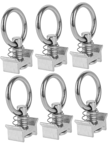 Gadpiparty 6stücke Schienen-einzelbefestigung Mit Rundring Aus Hochwertigem Kompakt Und Leicht Als Zurranker Für Anhänger Fixieren Von Gegenständen Geeignet