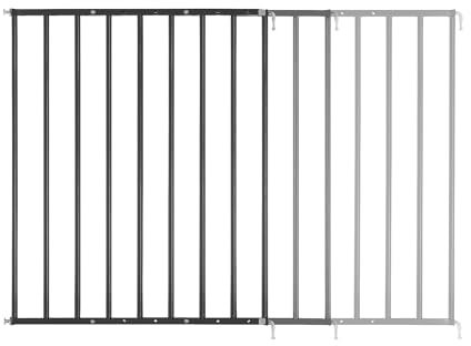 Badabulle Barrera de seguridad Safe&Protect XL - Negro - Puerta atornillable, extensible (60 a 106,5 cm) - Fácil apertura