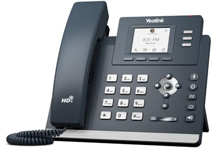 Yealink MP52 E2 Zertifiziert für Microsoft Teams & Skype for Business, Desktop-Telefon für PC, 2,4 Zoll Display, Dual-Port-Ethernet mit PoE, HD Audio, Dunkelgrau