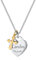 TMT Heart Pendant Necklace Personalised for Women | Unique Christening Gift for Girls | Cross & Initial Necklace | Keepsake Customised Gifts