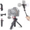 Mechrig Extendable Mini Tripod Selfie Stick Kits, Vlogging Tripod Camera Handheld with 360° Ball Head/Cold Shoe/3-Section Adjustment, Desktop Camera Stand for Phone/DSLR Action Cams (SY028)