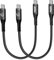 USB C auf USB C Ladekabel [2Stück 30CM] 100W/5A USB C Kabel Kurz Nylon Typ C Ladekabel Schnellladekabel USB C auf USB C kabel für iPhone 16 15 Pro Max, Samsung S24 S23 S22, iPad, MacBook Pro, Pixel