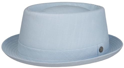 LIERYS Pork Pie Leinenhut meliert Made in Italy Herren Damen Sommer Winter