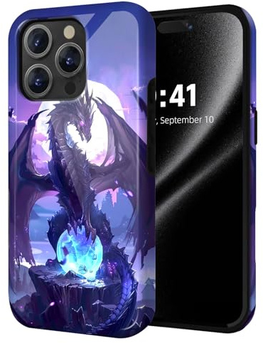 ETLKJVBL for iPhone 11 Pro Case, Mystical Dragon Hybrid 2-Layer Hard Shell with Shockproof Silicone, Dual-Layer Protective Case for iPhone 11 Pro