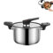 Bduttlefish Pentola a pressione in acciaio inox da 5 l con cottura a micro pressione, anti-scottatura, antiaderente, per zuppe, per fornelli a gas, fornelli a induzione e piano cottura elettrico