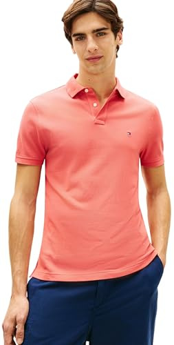 Tommy Hilfiger Herren Poloshirt Kurzarm 1985 Regular Fit, Rot (Vintage Red), S