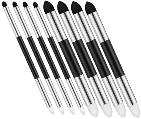 FIXOSHEE 8pcs Artist Blending Sponge Pens Double Ended Washable Blender Tools for Sketching Highlighting Shadowing Friendly Multipurpose Pastel Drawing Accessories for Students and Artists