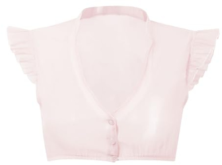 TBloevwlh Dirndl Bluse Damen Flügelärmel bunt Hemd Knopfleiste V Ausschnitt Dirndlbluse Kurzarm für Oktoberfest Bayrische Tracht