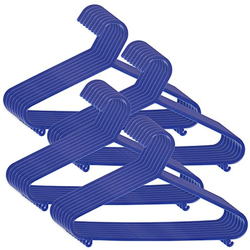 Bieco Kleiderbügel Kinder 32St Dunkelblau | Länge ca 30cm | Baby Kleiderbügel | Kunststoff Kleiderbügel Kinder | Baby Organiser Für Kleiderschrank | Clothes Hangers