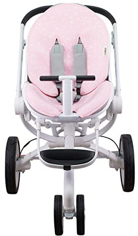 JYOKO KIDS Sitzauflage kompatibel mit Quinny Moodd, Stokke, Cybex 100% Baumwolle (Pink Sparkles)