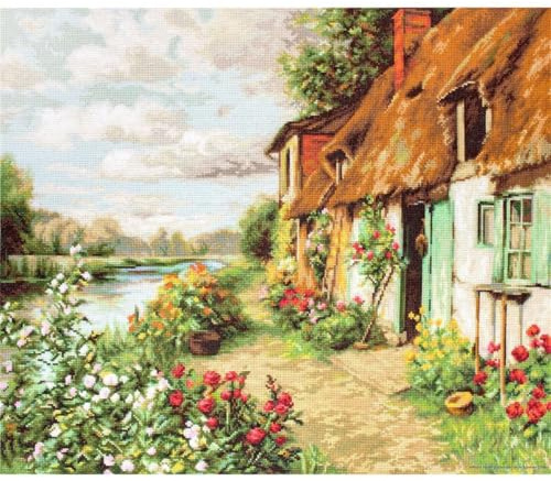 Luca-S B571 Landscape Cross Stitch Kit Cotton, Multi-Coloured 42.5 x 34 cm