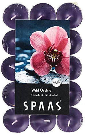 SPAAS 30 Bougies chauffe-plats parfumées, ± 4,5 heures - Wild Orchid
