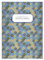 16 personalisierte Elegante Vintage DIN A5 Schulhefte, Schreibhefte mit klassischen Retro Streublumen, blau Lineatur 4 (liniertes Heft 16 Blatt/32 Seiten) Notizheft, Kladde für Schule, Studium
