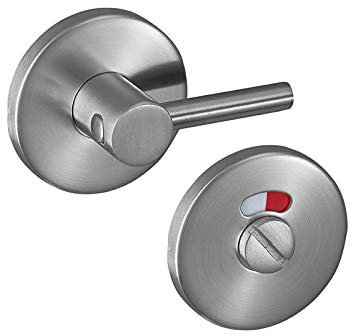 Disabled Toilet Door Lock Set 6mm - Satin Stainless Steel
