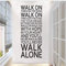 Youll Never Walk Alone Inspirierende Zitate Wandaufkleber Raumdekoration Home Decals Kunst Liverpool Team Song Lyrics 140X57Cm