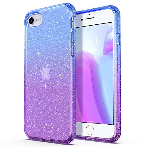 ULAK Funda iPhone SE 2022, iPhone 7/8/SE 2020 Estuche a Prueba de Golpes de Estuche Parachoques de Resistente Caso de protección Suave de TPU para Apple iPhone 7/8/SE 2020/SE 2022 - Púrpura