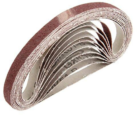 10 Stück 330 * 10 mm Schleifbänder Schleifwerkzeug 40/60/100/120/150/180/240/320/400/600 Körnung für Bandschleifer Holz Metallpolieren, 600