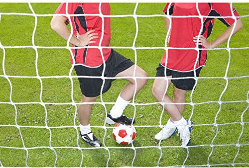 MOUMOUTEN Fußballnetz, strapazierfähiges Tornetz, Full Size Sport Ersatz Polypropylen Fasergewebe Netz, Tragbares Schussnetz für Sportmatch Training,Fussball Zubehör(12X6FT)