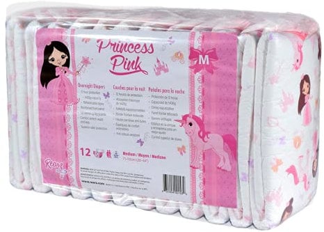 Rearz Übernachtungswindeln für Erwachsene, Princess Pink (10 Packung, L)