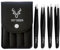 1st Deer Pinzette - Set di 4 Pinzette di Precisione Professionali in Acciaio Inossidabile per Sopracciglia, Rimozione Peli del Viso, Peli Incarniti, Punti Neri e Zecche - Nero