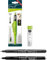 vasalat Pica Fine Dry Lot de 4 marqueurs à pointe profonde + mines de rechange HB + stylo permanent fin noir + marqueur permanent blanc
