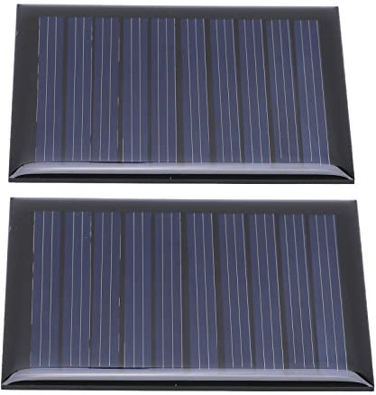 Dilwe 2PCS 5V 50mA Módulo de Epoxi de Energía Solar, 60 X 40 Mm, Mini Panel de Polisilicio Solar de Placa