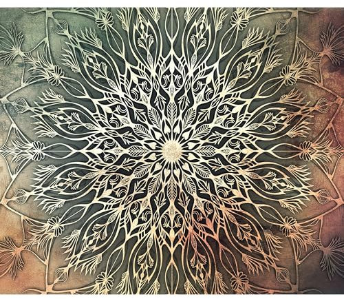 decomonkey Premium Fototapete Mandala Modern 450x315 cm XL Tapete Wandbild Bild Fototapeten Tapeten Wandtapete Orient Zen Ornament