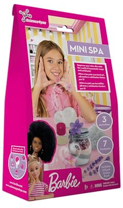 Science4you Mi Primer Spa Zen de Barbie - Set pour Filles Barbie Princess Style pour Faire du Savon, Des Sels de Bain Colorés et Parfumés, Jouet de Beauté, Cadeau Cosmétique pour Filles 7 8 9+ Ans