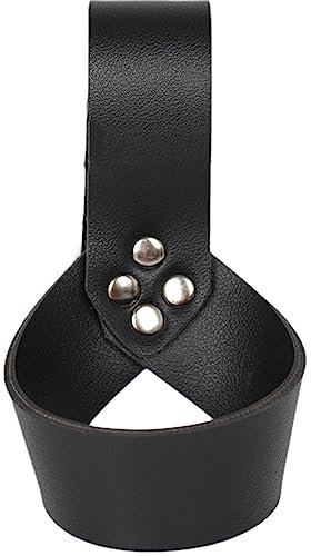 KBOPLEMQ Hammerhalter aus Leder, Hammerholster Axt Hammer Leder Werkzeugholster, Schwerter Taillenholster für Kostüm Cosplay Mittelalter Wikinger Fasching Kostümfest Halloween Lederholster