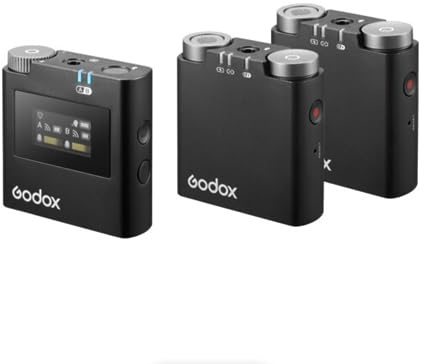 Godox Virso S M2 2,4 GHz 2 Personen Clip-On Wireless Mikrofonsystem für Sony Kameras und Smartphones